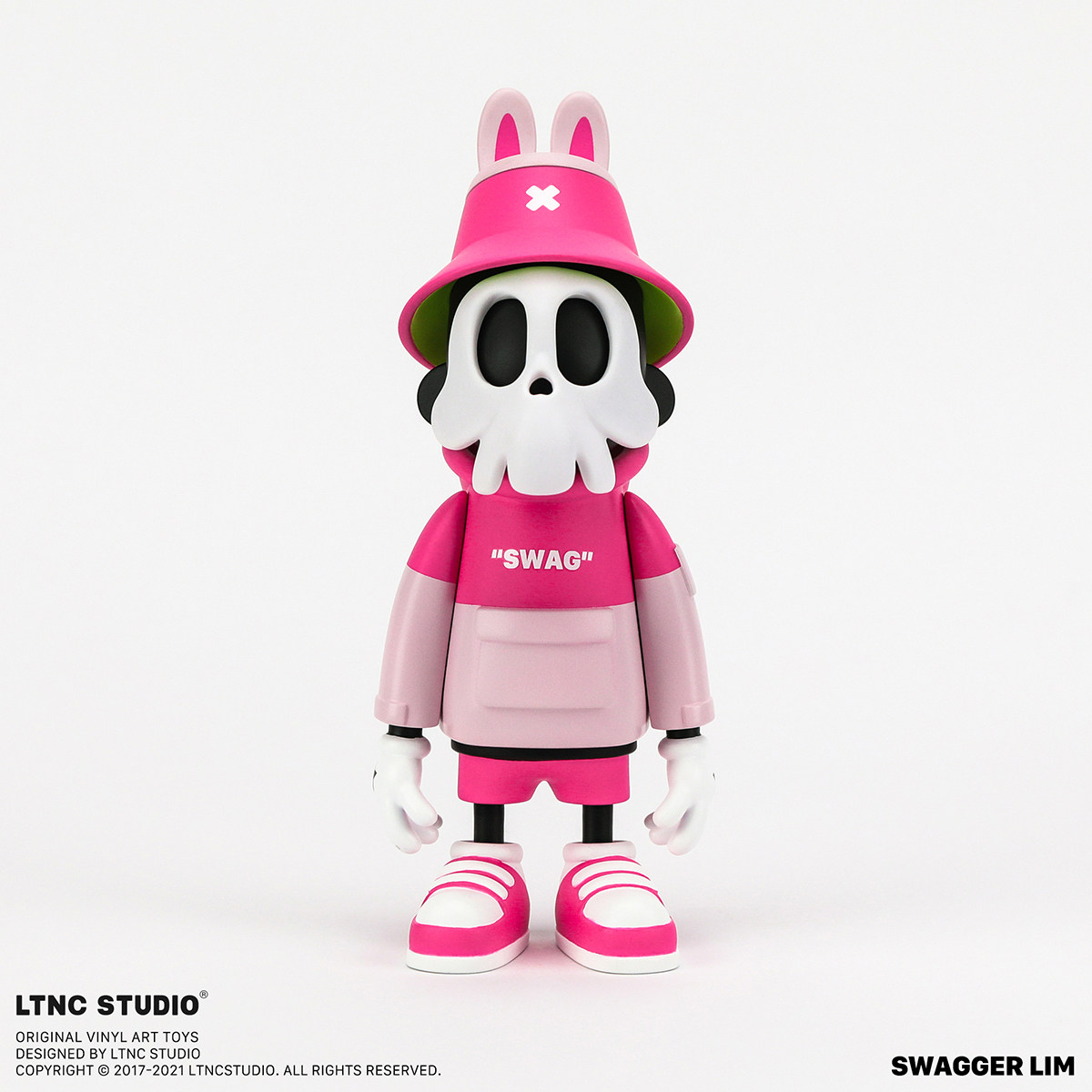 LTNC®原创潮玩SWAGGERLIM 猛男粉红骷髅面具磁吸 可爱摆件 ins