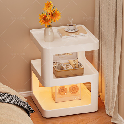 床头柜小型家用卧室创意移动床边柜简约现代收纳置物架子铁艺边几