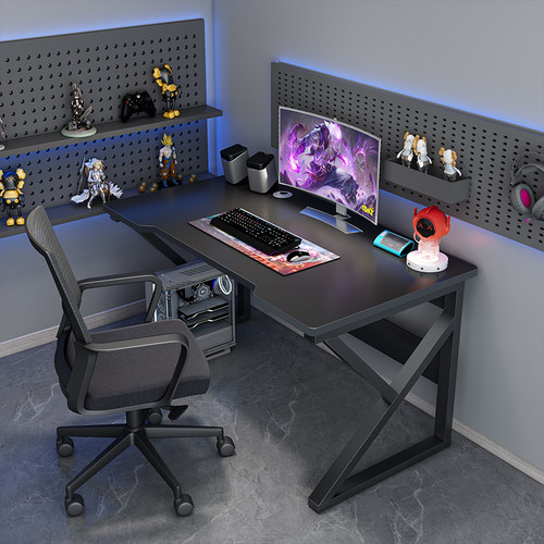 电脑桌台式简约办公桌单人家用书桌卧室办公桌子网咖电竞桌椅套装