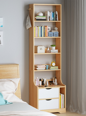 速发物头柜高款简约卧室多功能床边书子小型柜架储床柜简易置物架