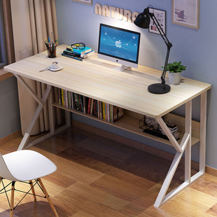 电脑桌台式 双人办公桌简易书桌家用学生写字桌简约现代小桌子卧室