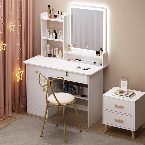 书桌书架组合小户型电脑桌梳妆台