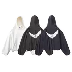 Yeezy Three-Party Collaboration Kanye Peace Dove Same Style Sweatshirt Heavy Washed Vintage High Street Loose Hoodie