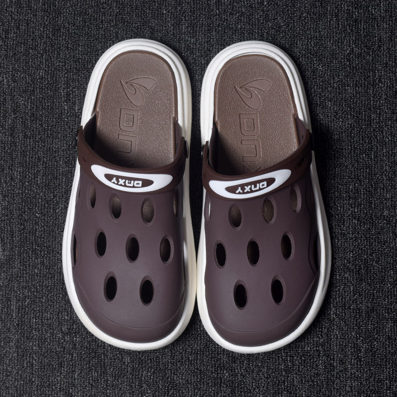 洞洞鞋男外穿青少年防滑运动凉鞋包头拖鞋软底防滑户外沙滩休闲夏