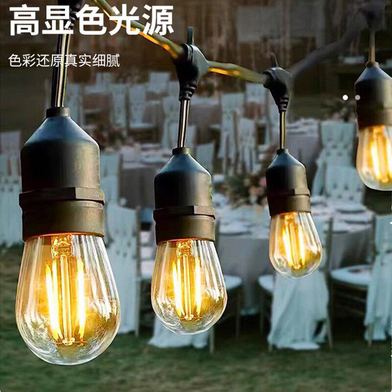 户外防水灯泡串吊饰悬挂圆球灯婚礼婚庆节日帐篷灯庭院露营装饰灯