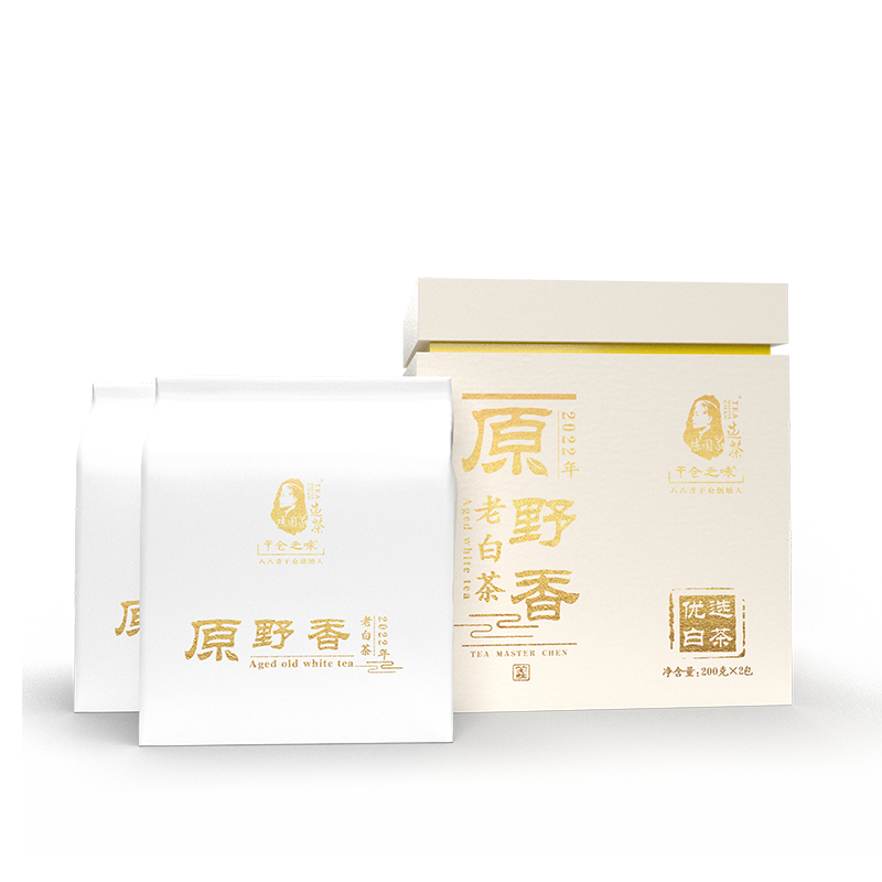 陈国义干仓之味 2022年原野香白茶 2018年原料 400g/盒(200g*2)