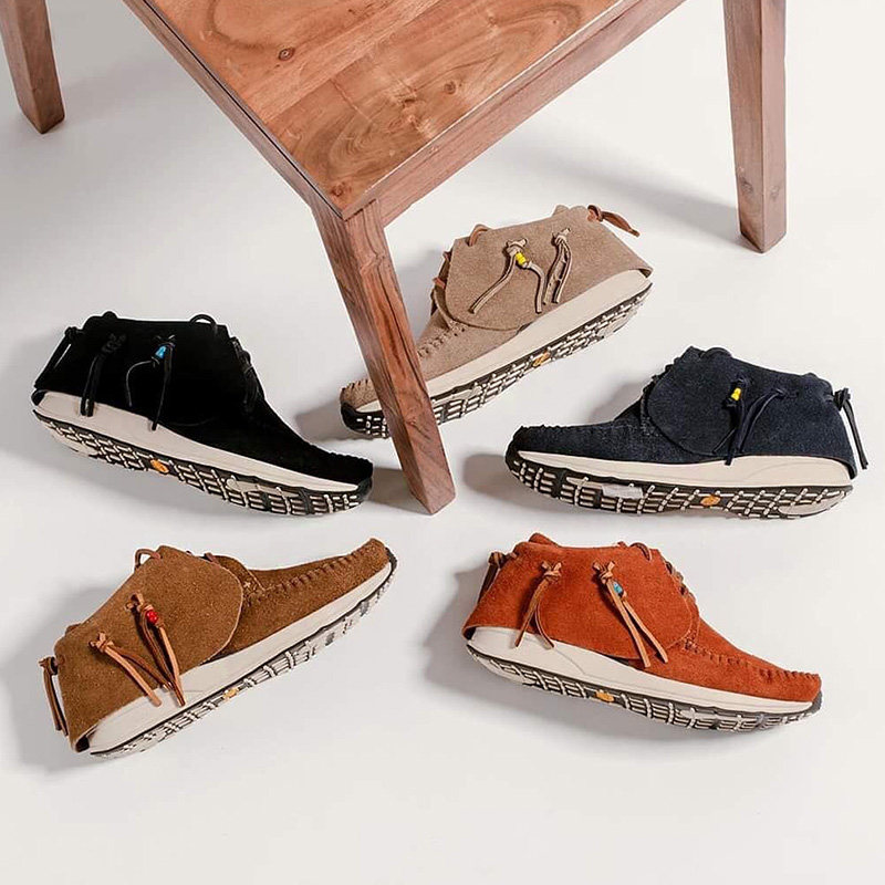 visvim cantq fbt 19ss琉璃珠手工鞋 流苏男鞋民族厚底高帮休闲鞋