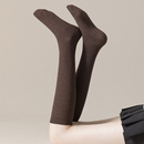 记忆兔细竖条小腿袜子女纯棉长筒ins潮日系安可拉红堆堆jk及膝袜