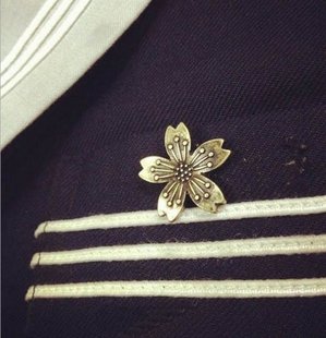 日系高校 校服蝴蝶结配饰 立体樱花徽章胸章胸针校章JK制服配饰