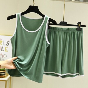 背心女夏季2023莫代尔吊带薄款大码宽松休闲无袖上衣内搭睡衣套装