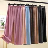 子加厚家居裤 宽松家居服秋冬可外穿睡衣休闲裤 女士长裤 德绒睡裤