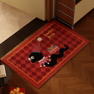 雪纳瑞狗狗丝圈地垫高级防滑蹭土耐脏加厚入户门垫家用门口脚垫子