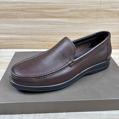 金家撤柜大码鞋 44 45 46 47一脚蹬商务休闲男士真皮套脚鞋乐福鞋