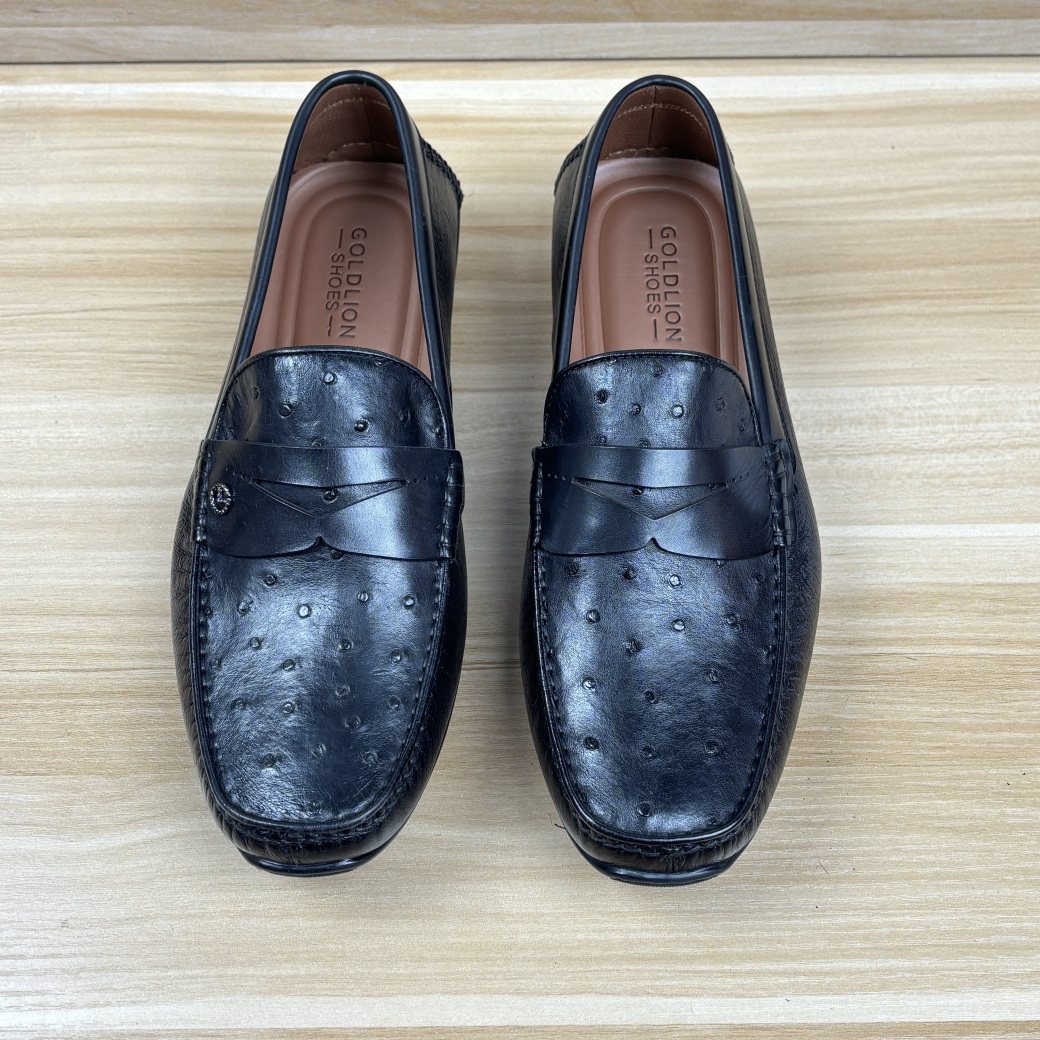 40码男鞋2025夏季新款软鸵鸟皮休闲豆豆皮鞋,流行男鞋,乐福鞋（豆豆鞋）,淘宝优惠券,粉丝福利购,淘宝优惠卷