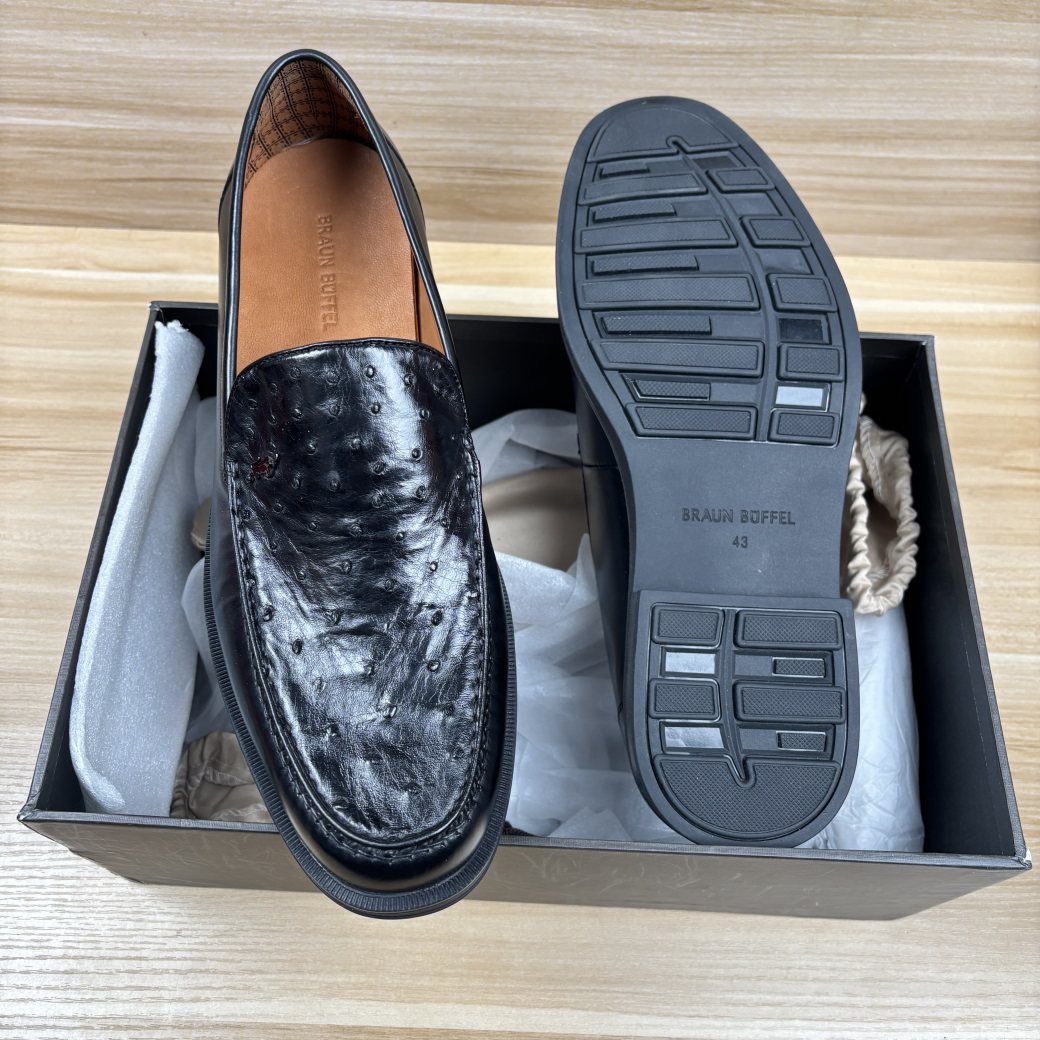 43码纯 全鸵鸟皮 大颗粒 缝制皮底商务一脚蹬男鞋,女鞋,乐福鞋（豆豆鞋）,淘宝优惠券,粉丝福利购,淘宝优惠卷