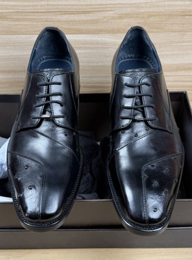 39码意大利进口男鞋2025秋款商务尖头鸵鸟皮拼接正装休闲皮鞋