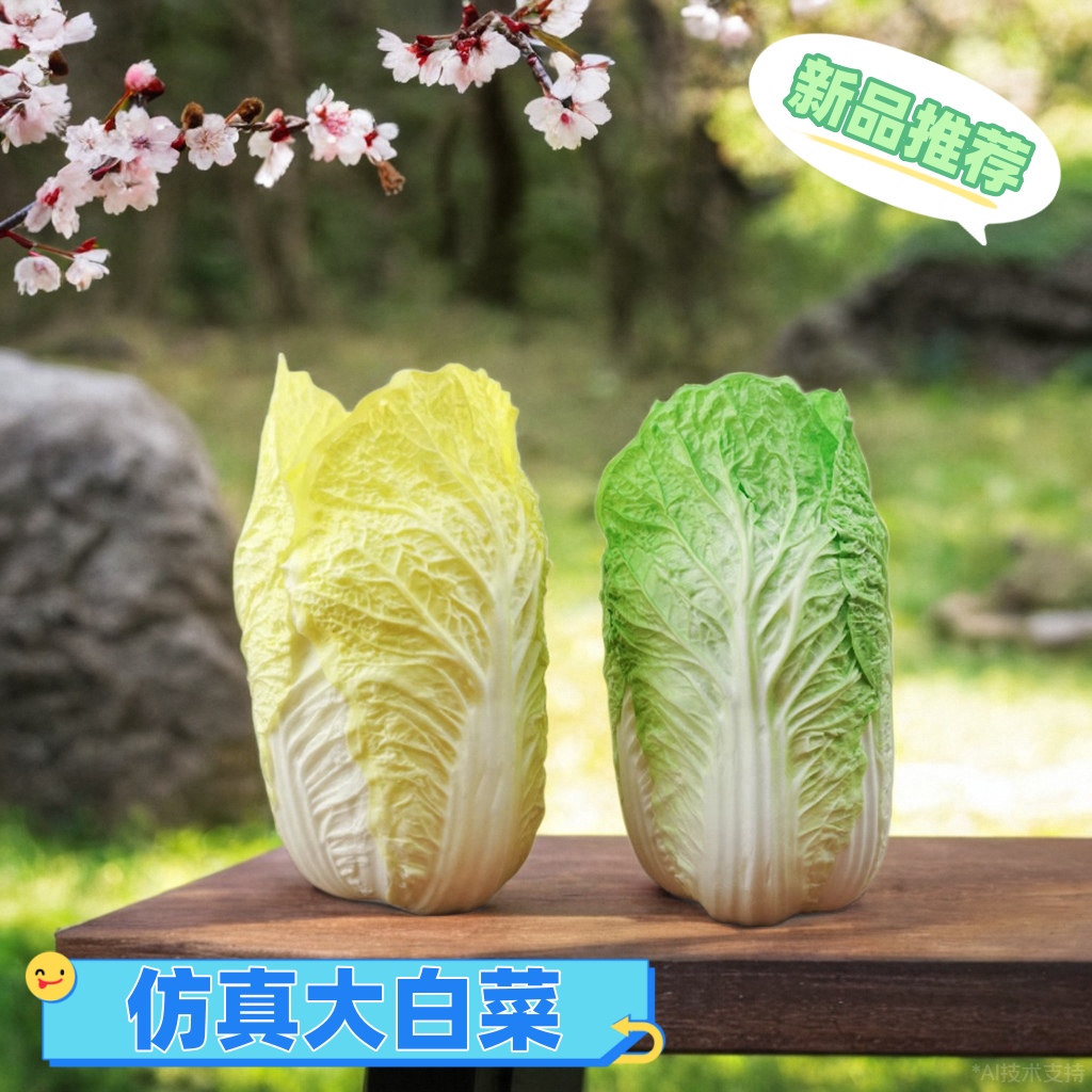 仿真山东大白菜摆件假青菜蔬菜模型果蔬超市饭店蔬果模型陈设