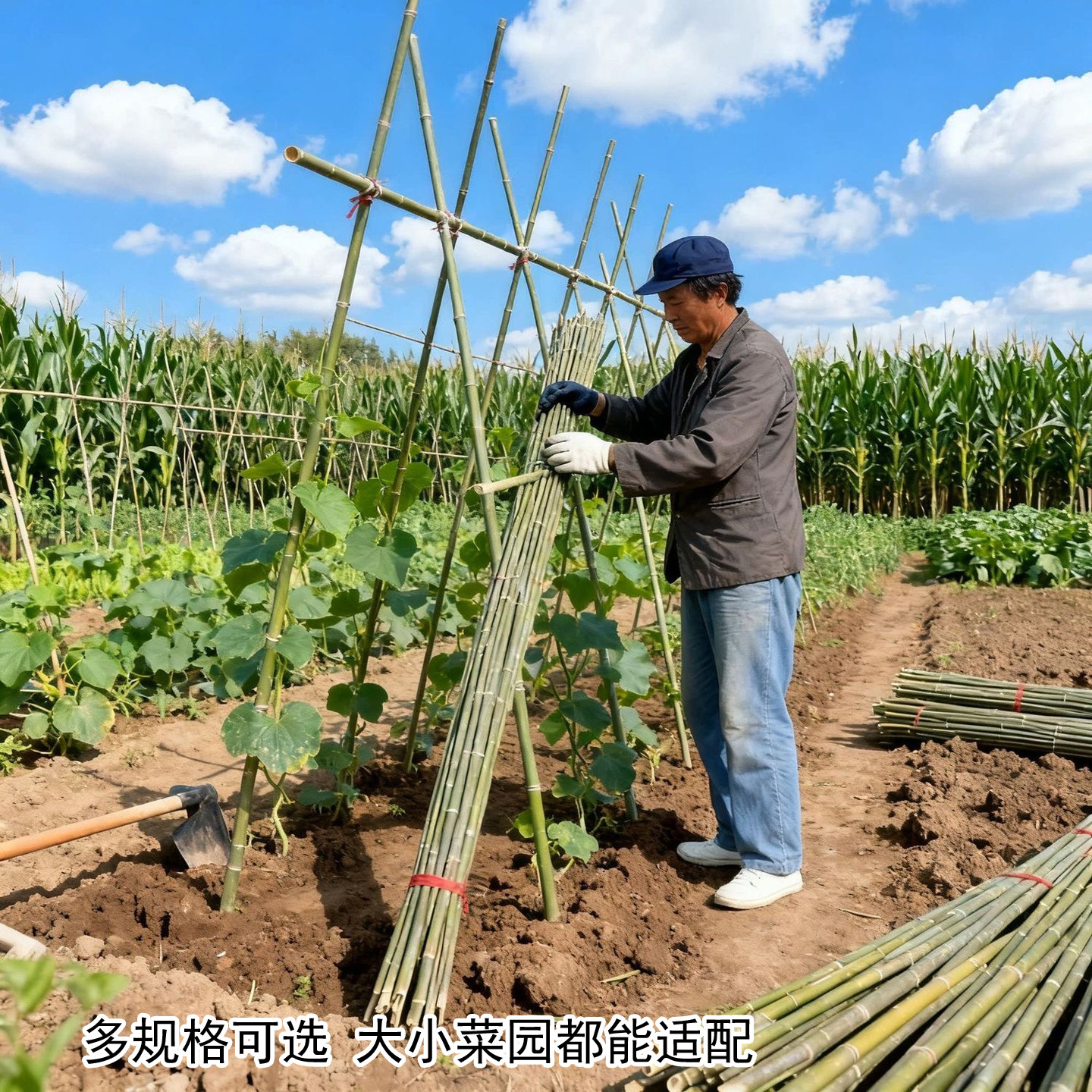 竹竿园艺搭架不伤藤蔓爬藤定型