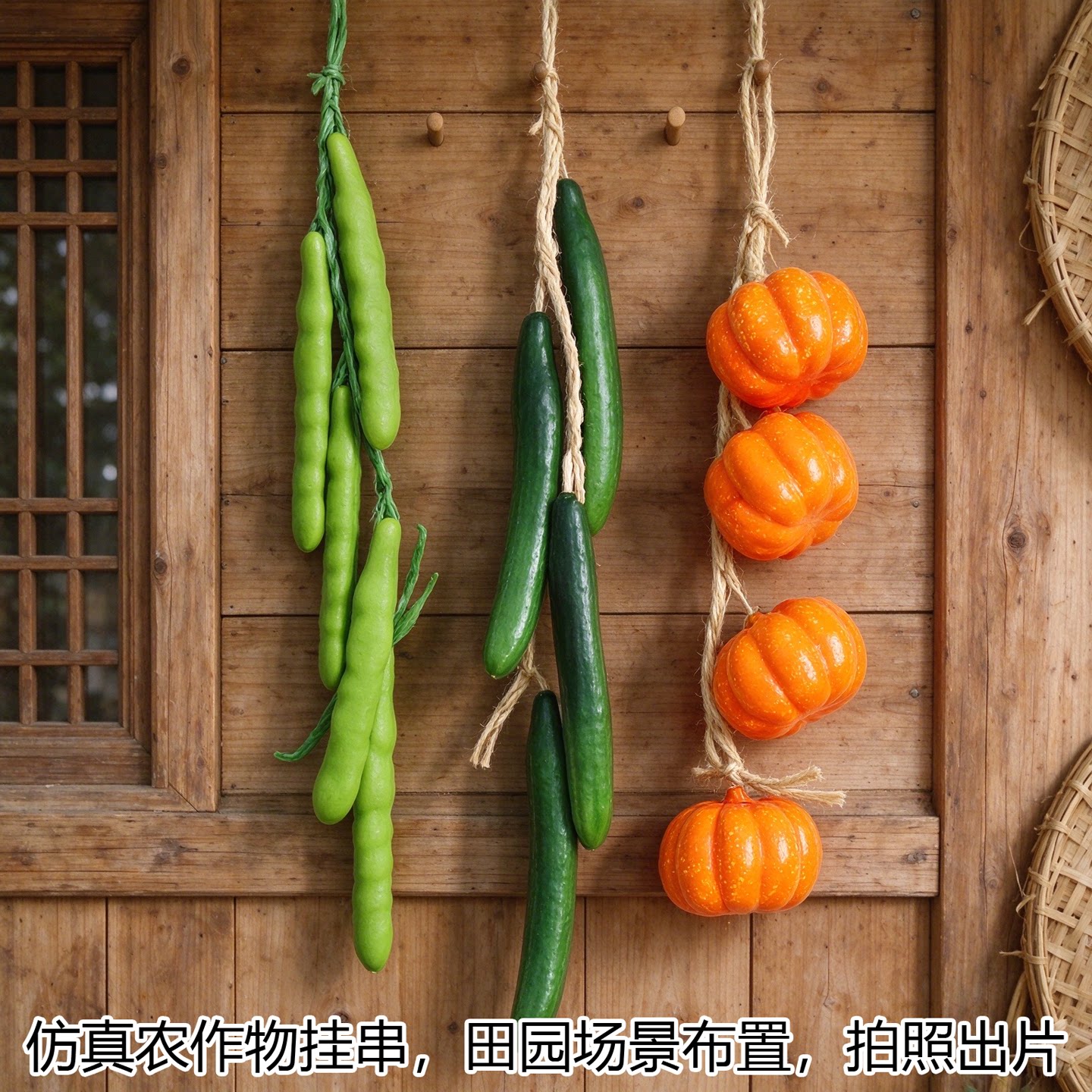 仿真蔬菜挂串道具模型五谷杂粮玉米红辣椒挂件农家乐挂饰布置装饰
