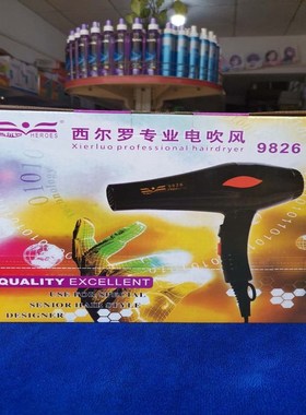 西尔罗2100w发廊理发店黑色学生猫狗冷热宠物酒店家用电吹风机筒