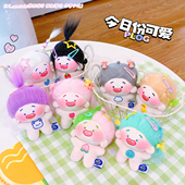 腮红小疯娃可爱缺牙巴棉花娃娃毛绒钥匙扣挂件diy扎头发丑萌玩偶