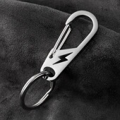 简约不锈钢金属钥匙扣创意开瓶器汽车钥匙挂件防丢腰挂精致钥匙链