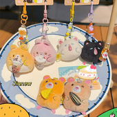 迷你小动物好友聚会搭子公仔钥匙扣卡通毛绒玩偶对装 情侣包包挂件