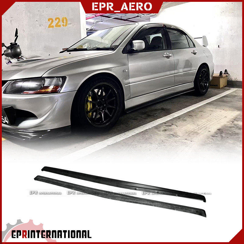 适用三菱Evolution 7 8 9侧裙改装 Damd 碳纤维裙边底板 侧铲小包