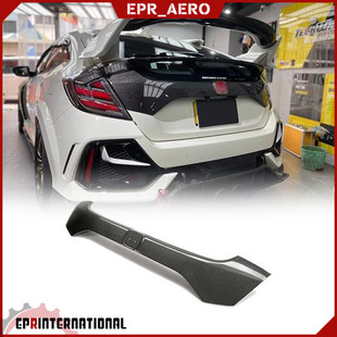 适用于本田思域 TypeR FK8 FK7 碳纤维 尾盖饰板附件logo底座加装