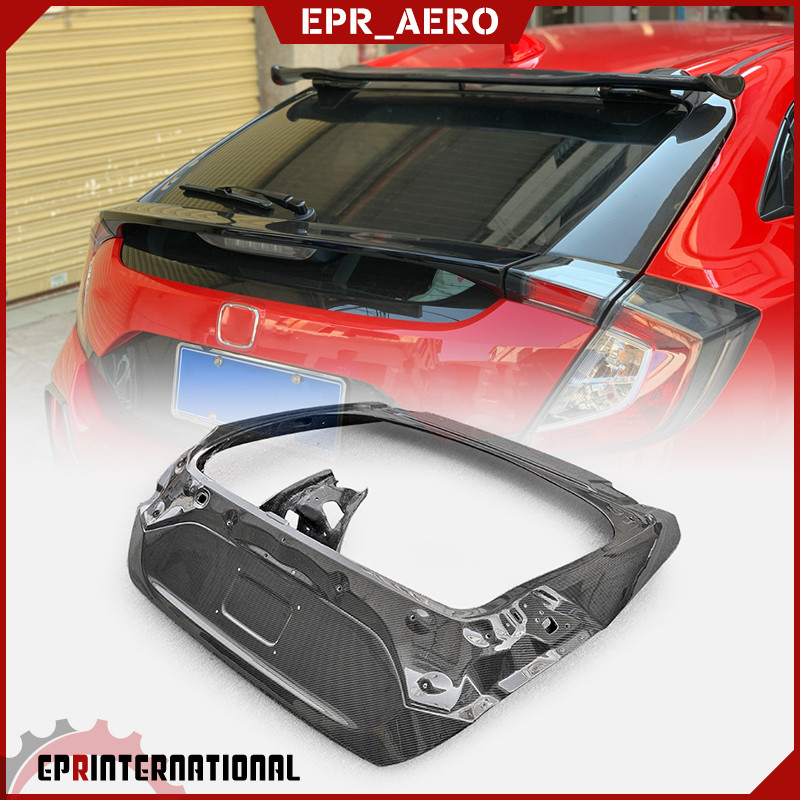 适用于两厢思域TYPE R Civic FK8 FK7 碳纤维改装原厂尾盖 尾箱盖