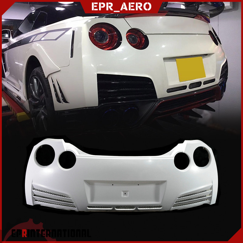 适用于日系战神GTR R35 Varis 14款碳纤维改装后杠后保险杠大包围
