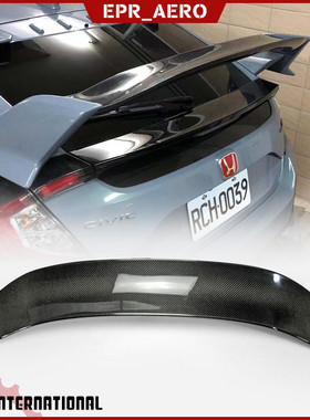 适用于Type/R思域 FK8 Varis红色碳纤维改装 尾翼中板 改款GT尾翼