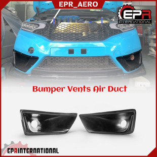 雾灯改装 适用于14 碳纤维前杠进气导风口 HOND飞度GK5 进气口 18款