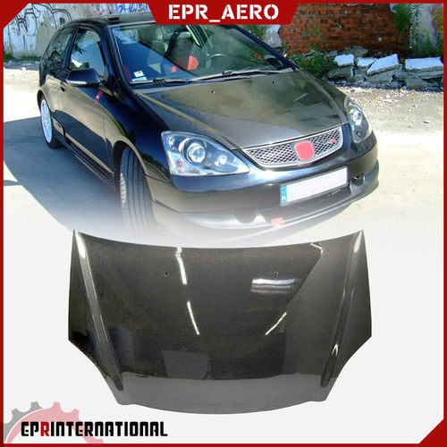 适用于七代思域2002 Civic EP3 OEM原厂碳纤维改装引擎盖头盖机盖