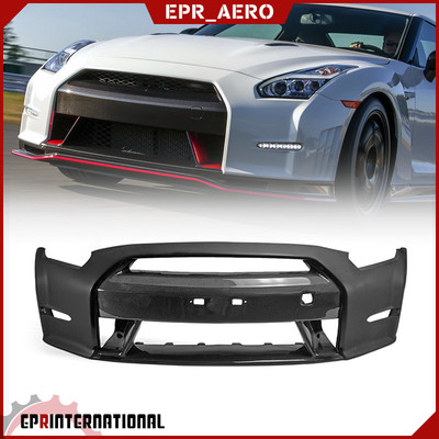 适用于日系战神GTR R35 Nismo款碳纤维改装前杠 前保险杠 大包围