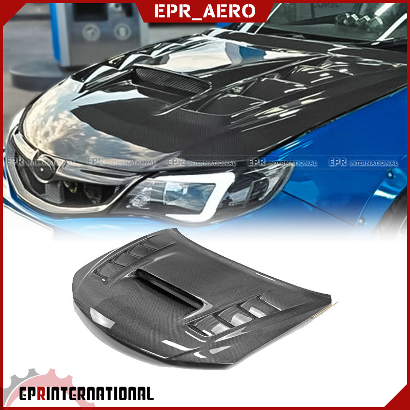 适用于斯巴鲁 08-14 Impreza GRB GVB STI 碳纤维VRS款机盖引擎盖