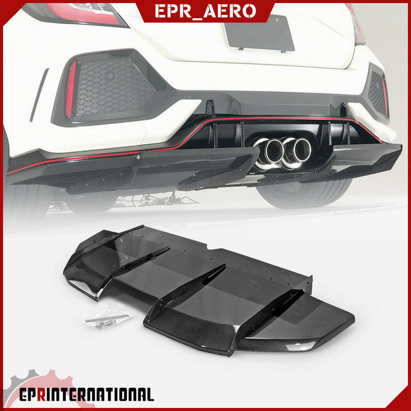 适用于Type/R 思域Civic FK8 VARIS款碳纤维扰流后唇扩散底板包围