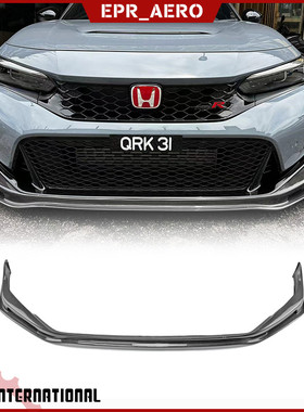 适用于本田思域FL5 TypeR SPOON款碳纤维前唇前铲前下唇加装改装