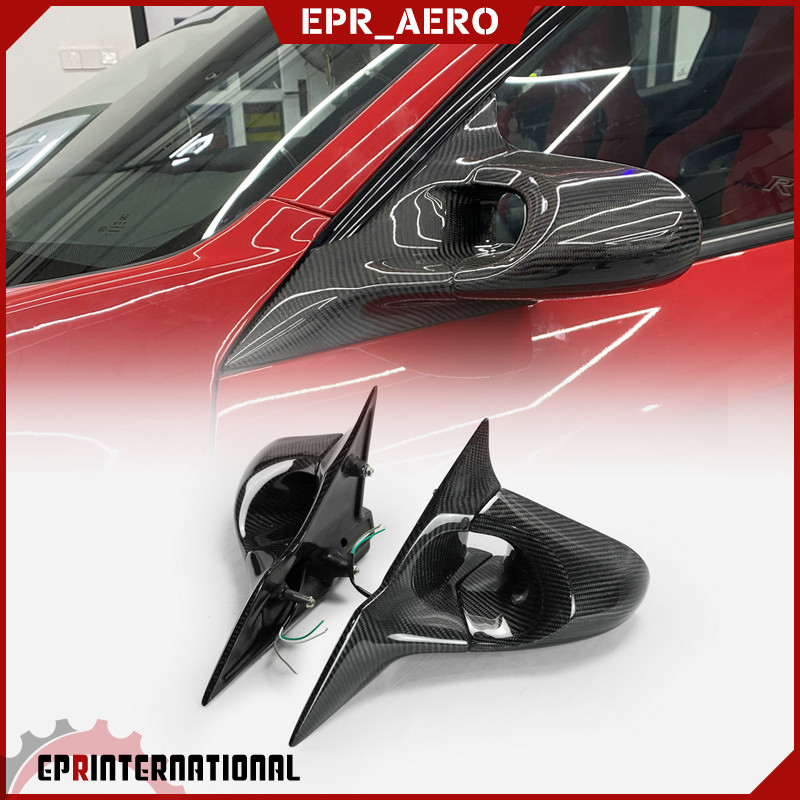 适用于TypeR思域Civic FK7 FK8碳纤维改装后视镜替换 GND款子弹镜