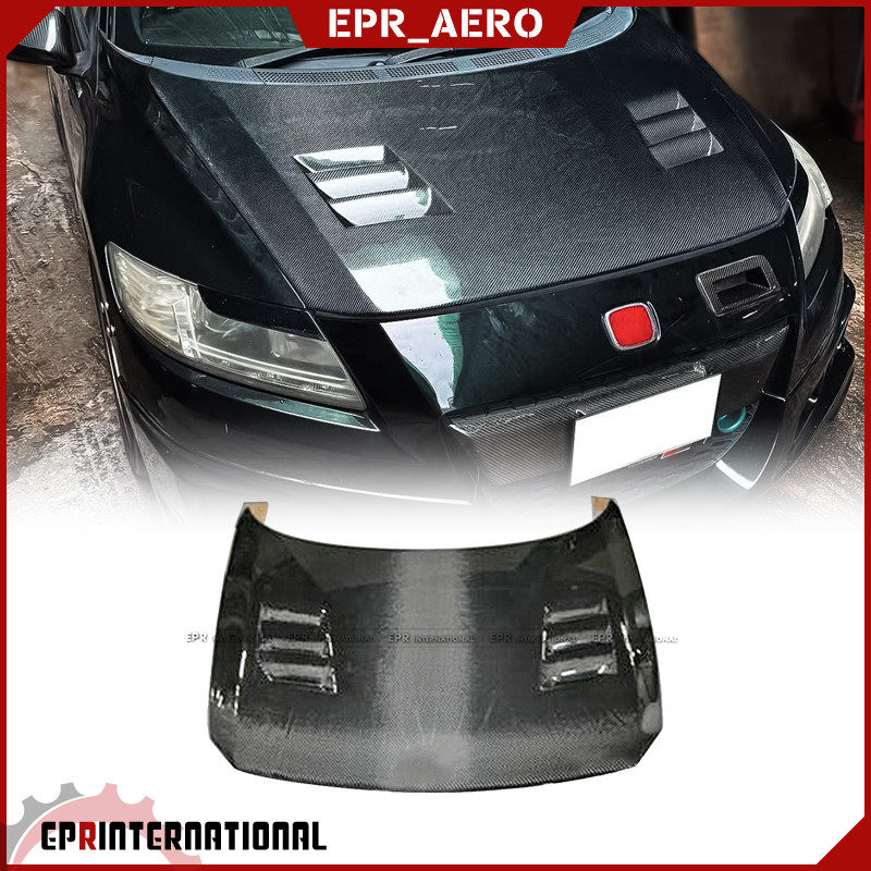 适用于本田 CRZ 10-16 碳纤维MUG款前机盖开孔散热引擎盖改装