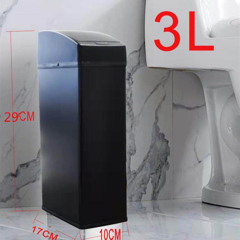 智能感应桌面垃圾桶 3L4L6L小容量不锈钢 方形智能汽车办公垃圾u.