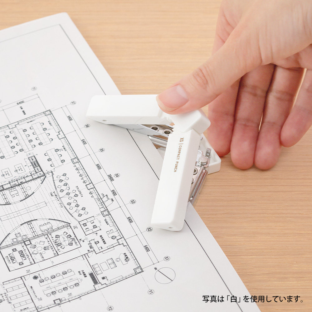日本midori XS便携打孔机活页手动小打洞器办公资料装订文具