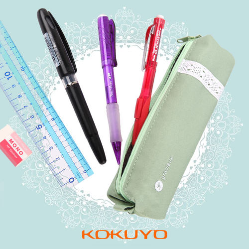 国誉日本笔袋马卡龙色文具盒