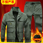 劳保服男冬季 防寒耐磨工作服工人加厚加绒保暖长袖 棉袄棉衣防寒服