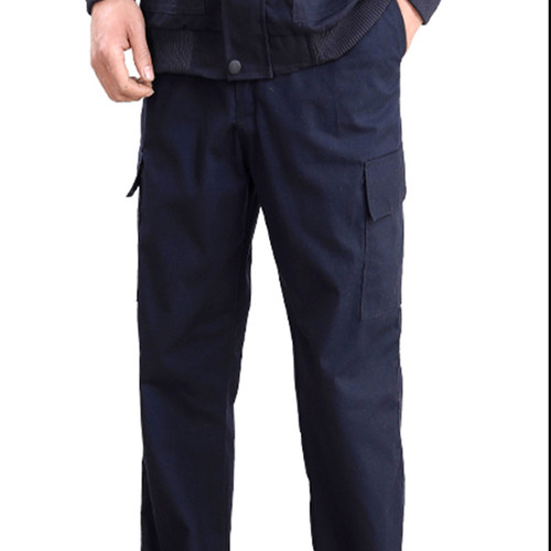 春夏纯棉大口袋长裤子