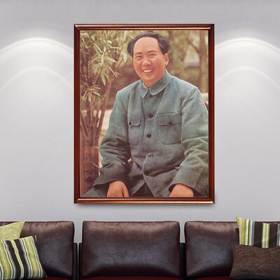 有框毛主席伟人办公室玄关装饰画
