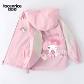 中大童时尚 韩版 连帽防风衣夹克 女孩2026新款 美洛蒂女童外套春秋季