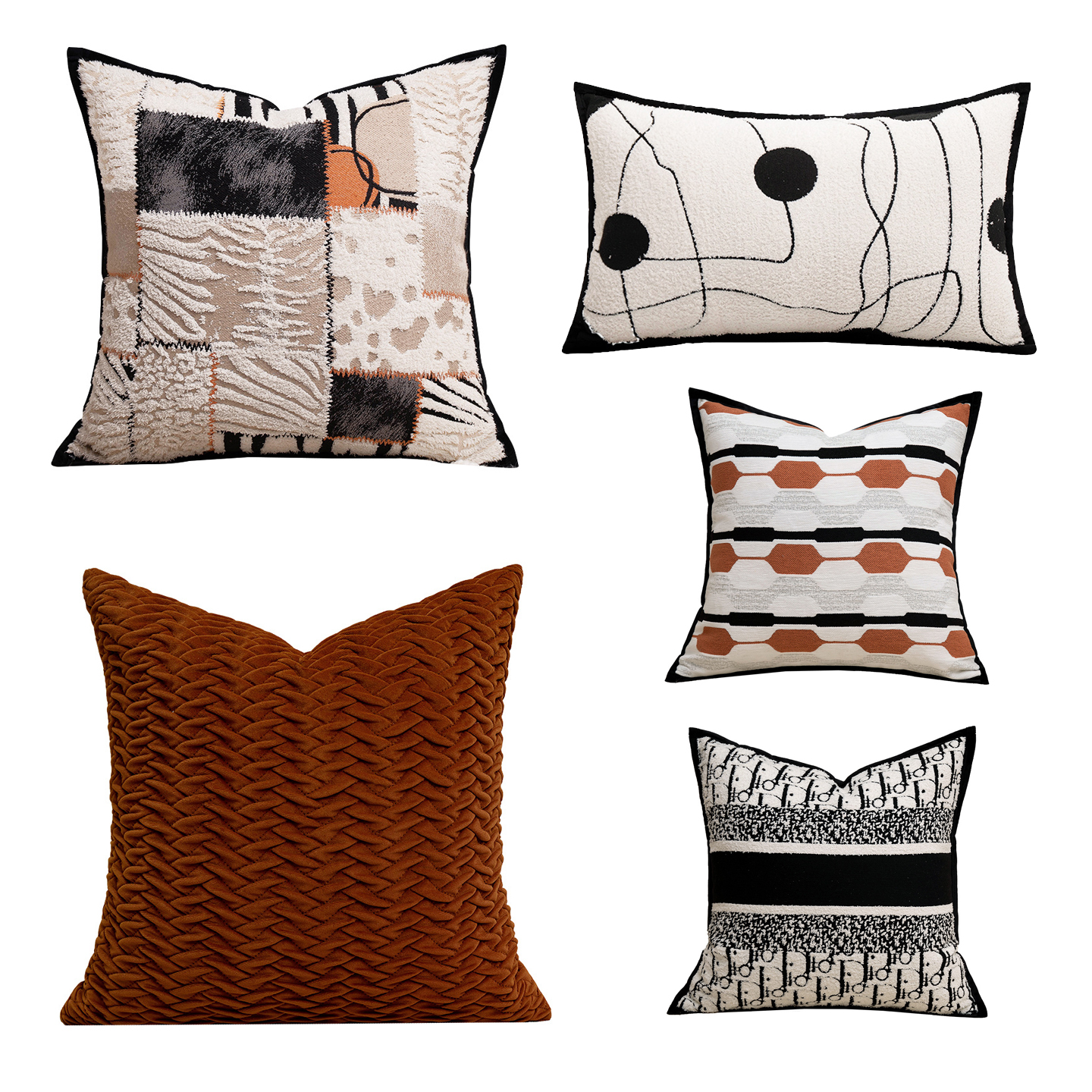 现代简约高档抱枕靠垫沙发客厅飘窗轻奢风床头卧室靠枕靠背45x45