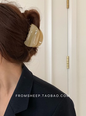 韩国半圆醋酸发夹女后脑勺半扎抓夹发量少高级感发抓鲨鱼夹子头饰