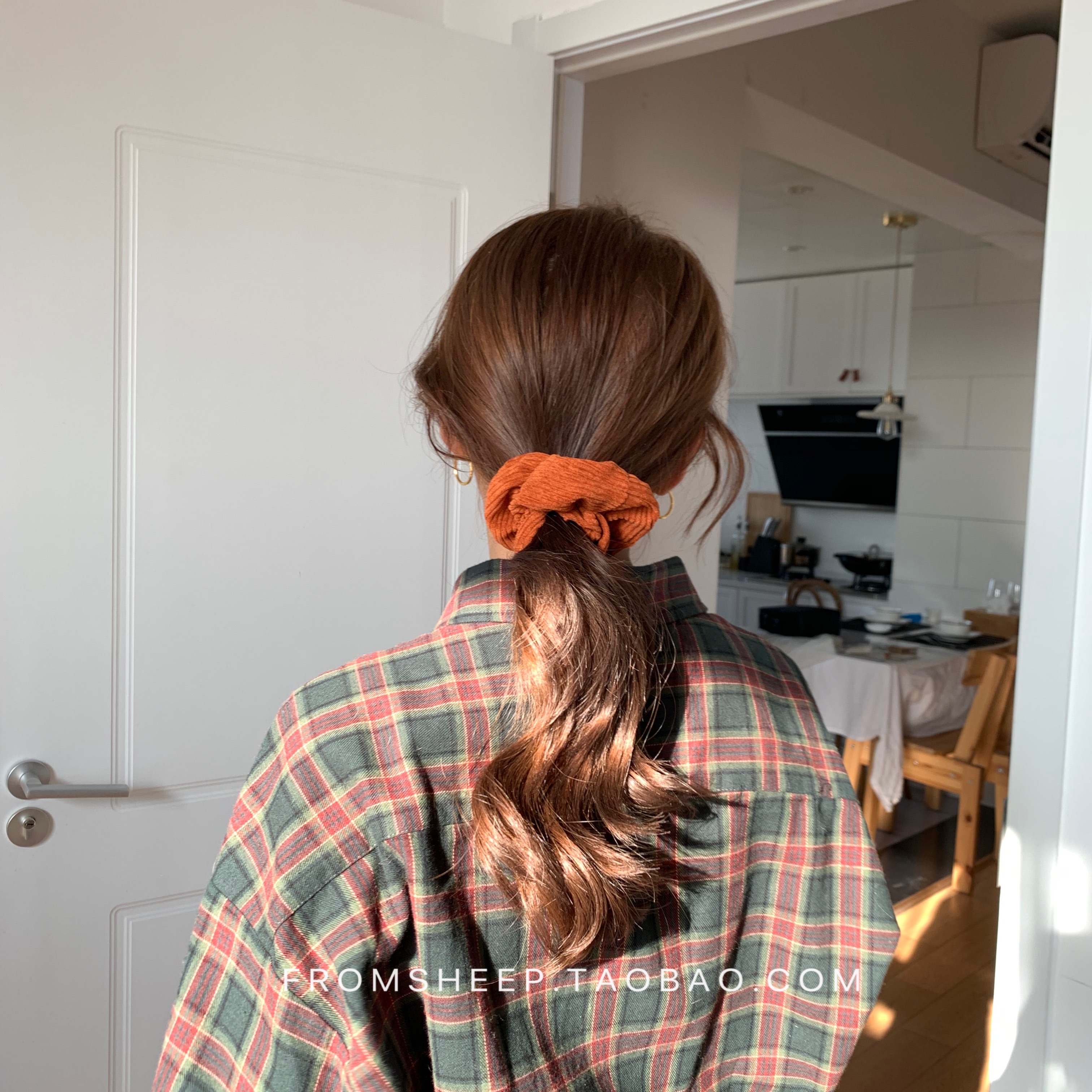 韩国ins风灯芯绒大肠发圈扎头绳